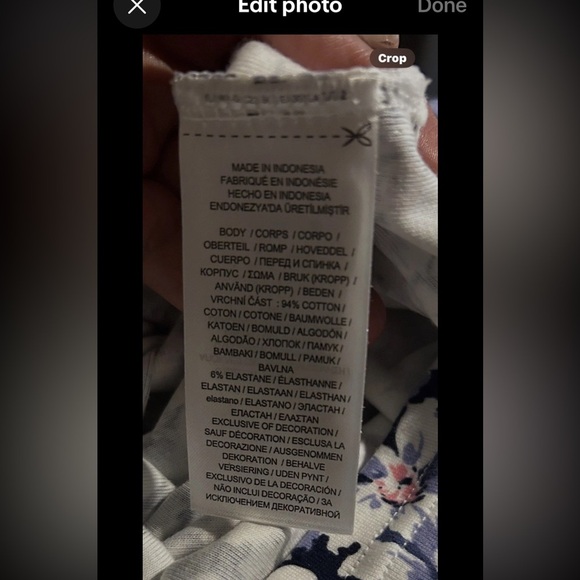 Ralph Lauren LRL Black Label Short Sleeve Cotton Floral Top Blouse Size 1X - Picture 10 of 10